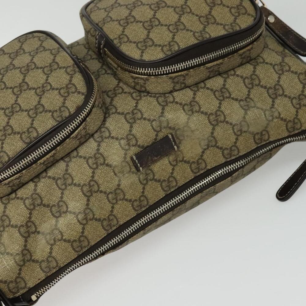GUCCI GG Supreme Shoulder Bag Pvc Beige Gold - Picture 6 of 16